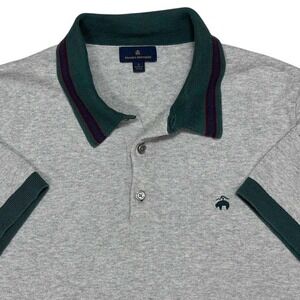 Brooks Brothers VTG Polo Shirt Mens L Knit Combed Cotton Golden Fleece